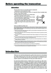 Alinco DR-620 VHF UHF FM Radio Owners Manual page 5