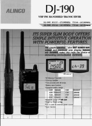 Alinco DJ-190 VHF UHF FM Radio Instruction Owners Manual page 1