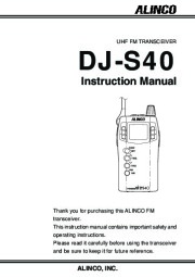Alinco DJ-S40 VHF UHF FM Radio Instruction Owners Manual page 1
