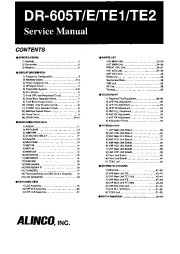 Alinco DR-605 VHF UHF FM Radio Instruction Service Manual page 1