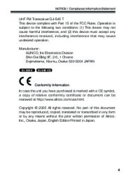 Alinco DJ-S45 CQ T E VHF UHF FM Radio Owners Manual page 5