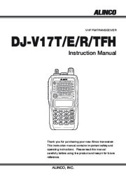 Alinco DJ-V17T E R TFH Radio Instruction Owners Manual page 1