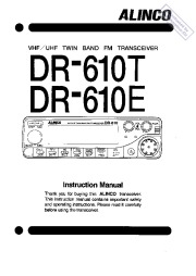 Alinco DR-610T DR-610E VHF UHF FM Radio Instruction Owners Manual page 1