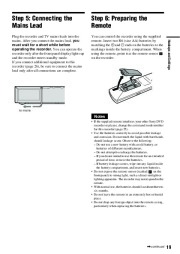 Sony RDR-VX410 DVD Recorder VCR Combination Users Guide Manual page 19