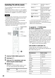 Sony RDR-VX410 DVD Recorder VCR Combination Users Guide Manual page 20