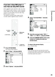Sony RDR-VX410 DVD Recorder VCR Combination Users Guide Manual page 25