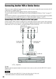 Sony RDR-VX410 DVD Recorder VCR Combination Users Guide Manual page 26