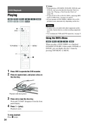 Sony RDR-VX410 DVD Recorder VCR Combination Users Guide Manual page 34