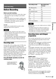 Sony RDR-VX410 DVD Recorder VCR Combination Users Guide Manual page 47