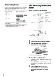 Sony RDR-VX410 DVD Recorder VCR Combination Users Guide Manual page 48