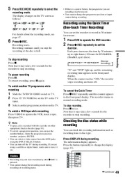 Sony RDR-VX410 DVD Recorder VCR Combination Users Guide Manual page 49