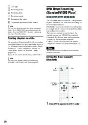 Sony RDR-VX410 DVD Recorder VCR Combination Users Guide Manual page 50