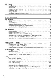Sony RDR-VX410 DVD Recorder VCR Combination Users Guide Manual page 6