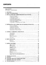 Alinco DX-801 VHF UHF FM Radio Owners Manual page 4