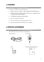 Alinco DX-801 VHF UHF FM Radio Owners Manual page 5
