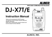 Alinco DJ-X7 TE FM Radio Instruction Owners Manual page 1